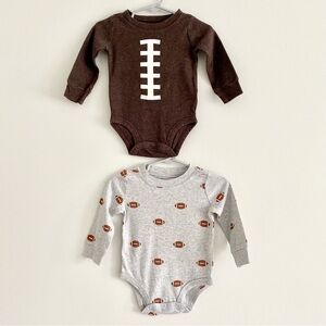 Carter’s Football Bodysuits Size 9 Months